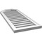 Ekena Millwork Octagonal Top Surface Mount PVC Gable Vent w/ 2"W x 1-1/2"P Brickmould Frame, 16"W x 40"H GVPOT16X4002SF - alternate 2